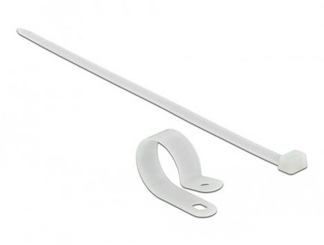 Delock Kabelbinder Support de câble vissable 18875 Plage de Ø du faisceau 25.4 mm (max)  sans halogène blanc 1 pc(s)