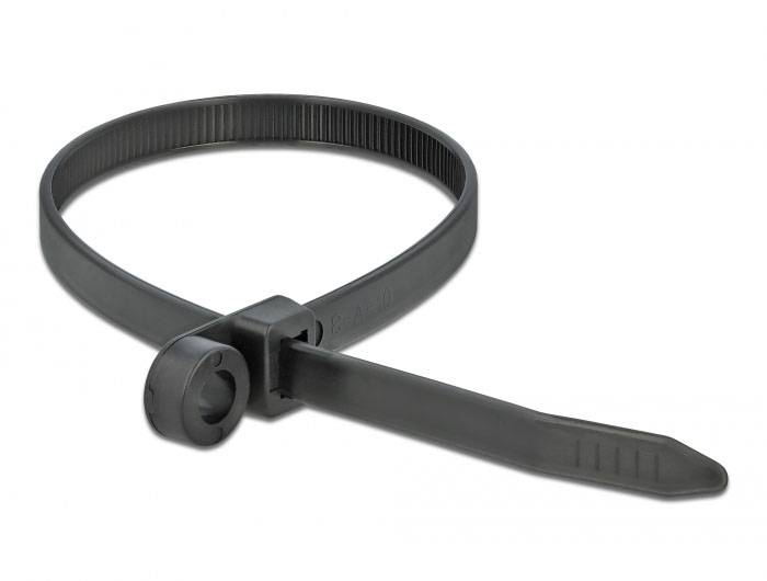 Delock 18952 Serre-câble noir avec oeillet de fixation, haute résistance à la traction, pour les applications à haute te-3