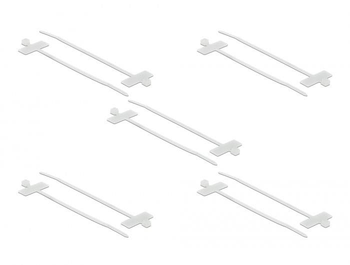 Delock 18954 Serre-câble 100 mm 2.5 mm blanc avec champ de marquage 10 pc(s)-1
