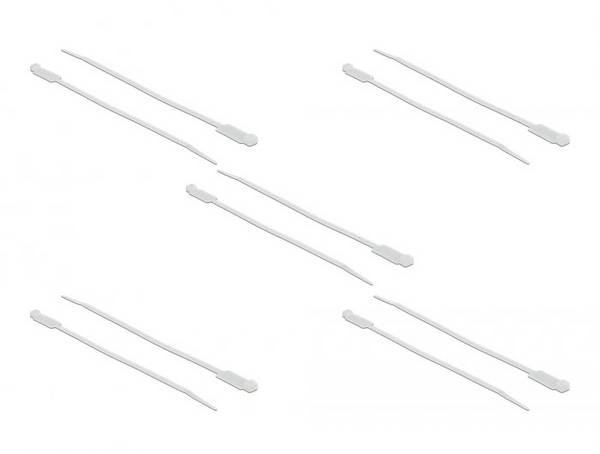 Delock 18957 Serre-câble blanc avec champ de marquage 10 pc(s)