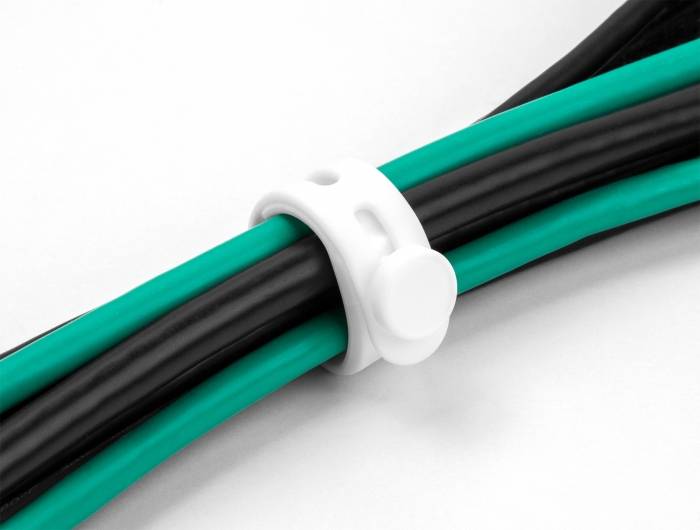 Delock 19005 Serre-câble 118 mm 12 mm noir, blanc flexible, réutilisable 10 pc(s)-3