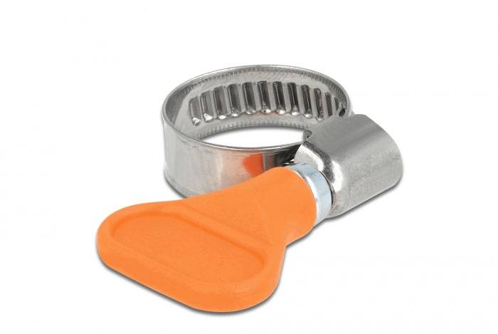 Delock 19512 Collier de serrage Acier inoxydablePlastique Ø du faisceau (min) 12 mm Ø du faisceau (max) 20 mm 5 pc(s)-1