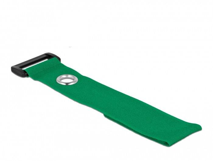 Delock Collier de serrage auto-agrippant avec oeillet (Ø x L) 7 mm x 280 mm vert 3 pc(s)-3