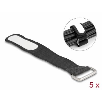 Delock Collier de serrage auto-agrippant (L x l) 20 mm x 20 mm noir 5 pc(s)-0