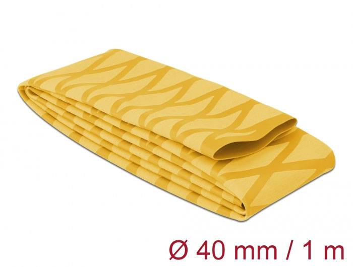 Delock 19605 Gaine thermorétractable jaune 40 mm Taux de retreint:2:1 1 pc(s)-1