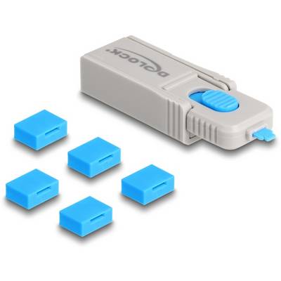 Delock Verrouillage de port USB 20923 bleu, gris 20923-0