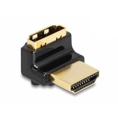 Un adaptateur HDMI avec une fiche et un connecteur de couleur dorée, qui permet une connexion entre différents appareils HDMI.
