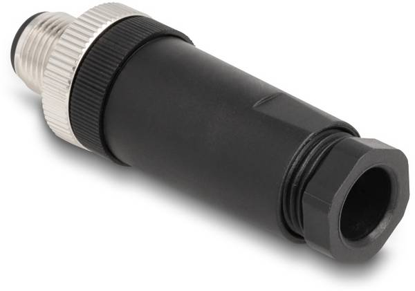Delock M12 réseau informatique Adaptateur Câble [1x M12 mâle - 3x borne à vis]  noir