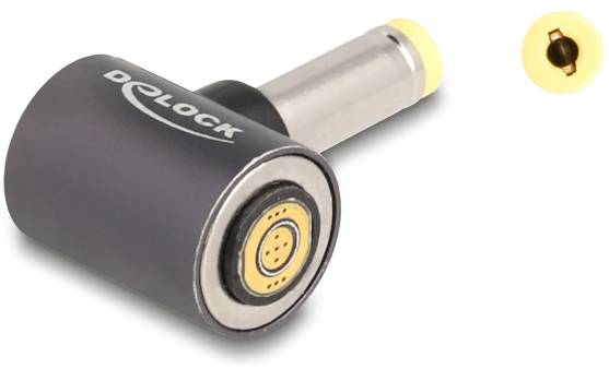 Delock série Adaptateur [1x connecteur creux DC - 1x raccordement magnétique] 0.002 m anthracite-1