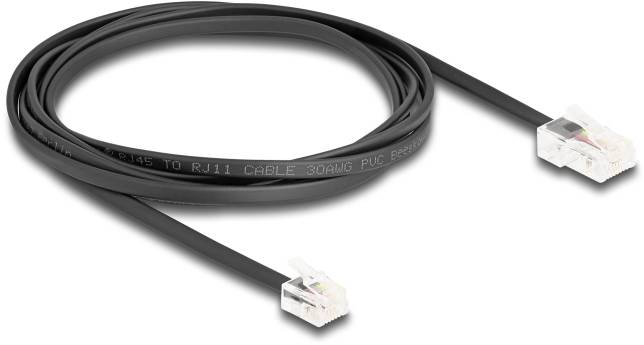 Delock téléphone (analogique) Câble de raccordement 2 m noir-2