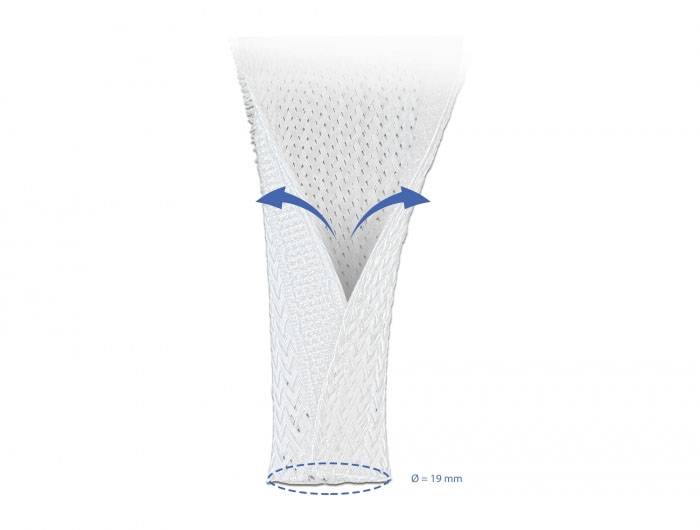 Delock 20817 20817 Gaine tressée blanc polyester 5 m 12 mm (max) 1 pc(s)-3