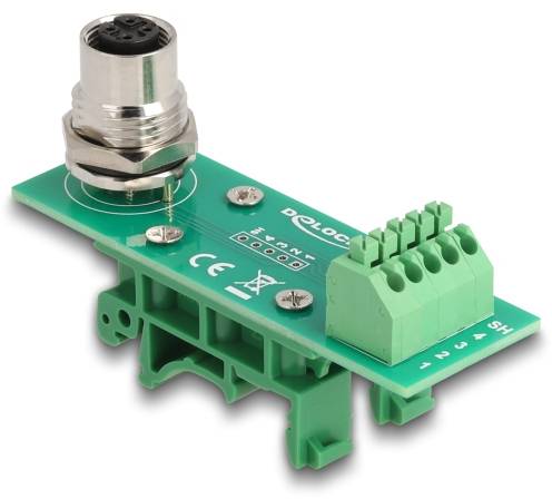 Delock série Adaptateur [1x M12 femelle - 1x prise femelle] vert-2