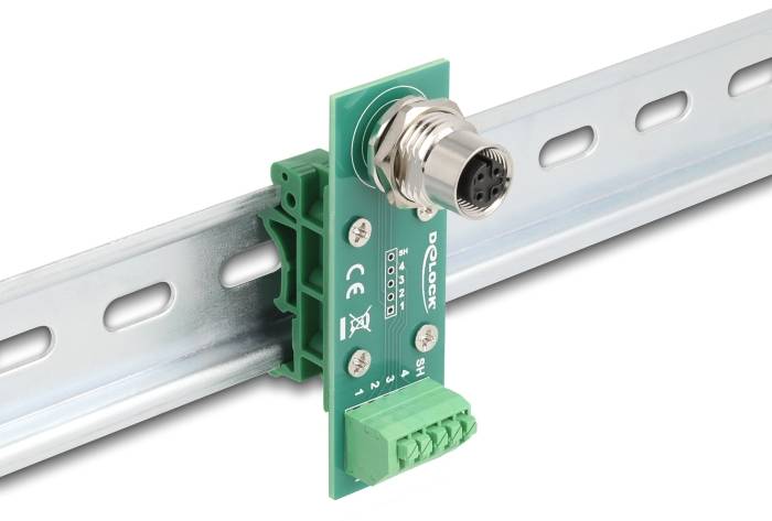 Delock série Adaptateur [1x M12 femelle - 1x prise femelle] vert-3
