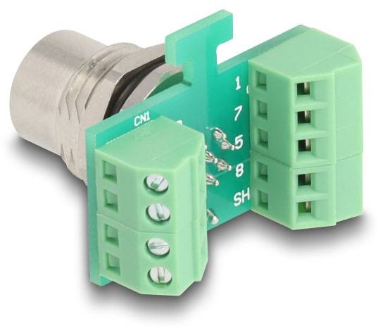 Delock série Adaptateur [1x M12 femelle - 1x prise femelle] vert-2