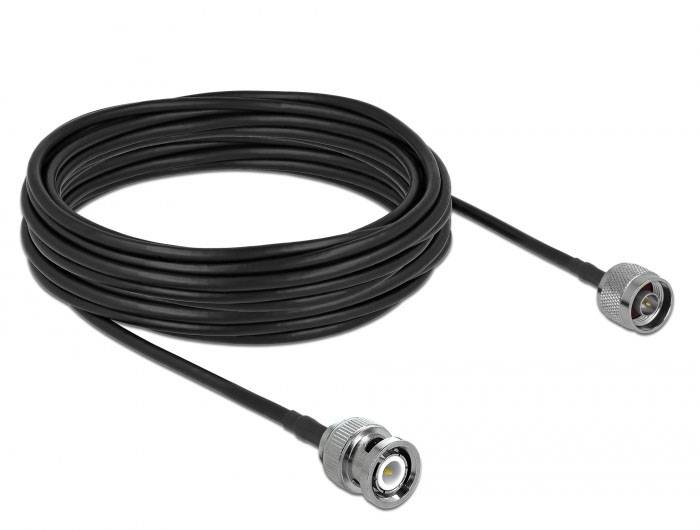Câble de raccordement Delock antenne WiFi [1x BNC mâle - 1x N mâle] 10 m noir, gris-0
