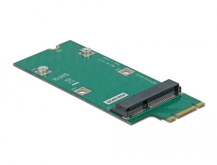 Delock série Adaptateur [1x Mâle M.2 clé B - 1x Mini PCIe] 0 mm vert-0