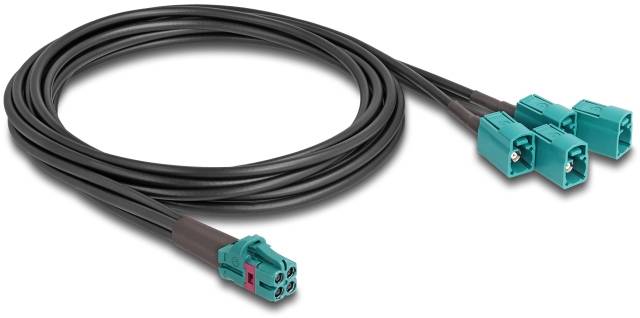 Câble de raccordement Delock antenne WiFi [1x Fakra femelle - 1x Fakra femelle] 1 m multicolore-1