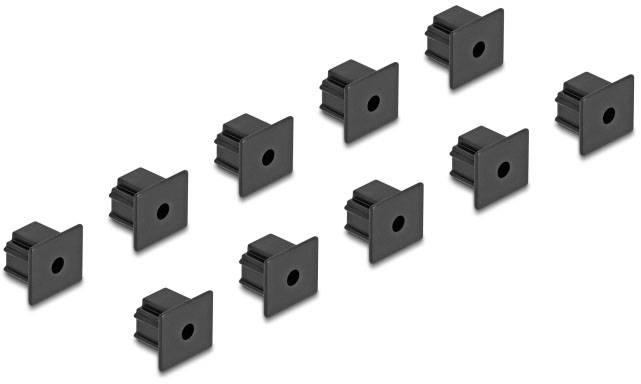 Delock 64245 Protection contre la poussière pour prise RJ12 sans poignée 10 pièces noires 64245 mâle Nombre de pôles 6P6-0