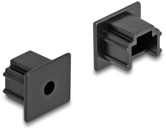 Delock 64245 Protection contre la poussière pour prise RJ12 sans poignée 10 pièces noires 64245 mâle Nombre de pôles 6P6-2