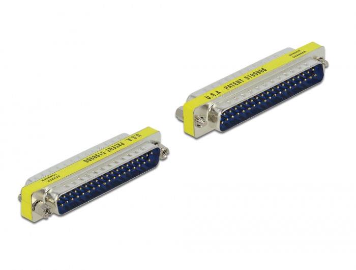 Deux connecteurs parallèles de 32 broches avec un marquage jaune et l'inscription U.S.A. Brevet 5090998.