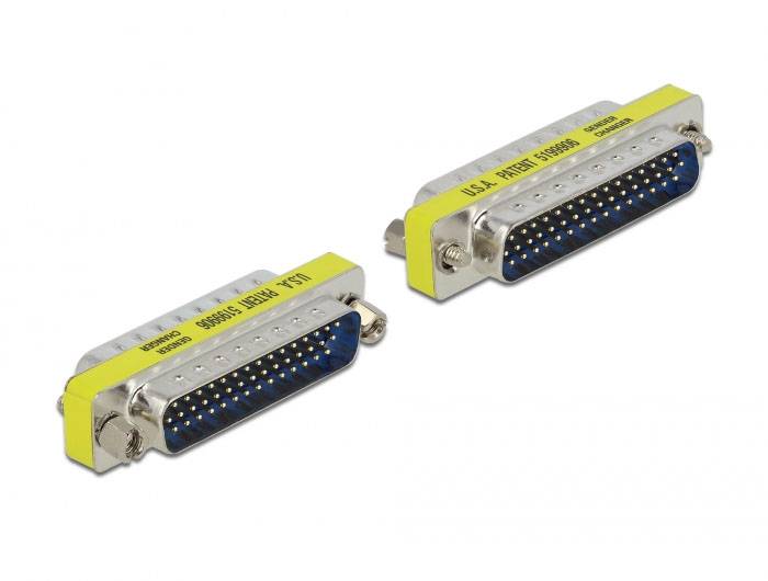 Deux fiches informatiques à broches multiples, marquées en jaune avec l'inscription « USA Patent 5999060 », utilisées pour des connexions techniques.