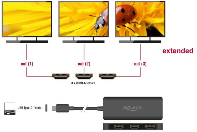 Delock Station d'accueil USB-C® 88040 Convient pour les marques: universel-2