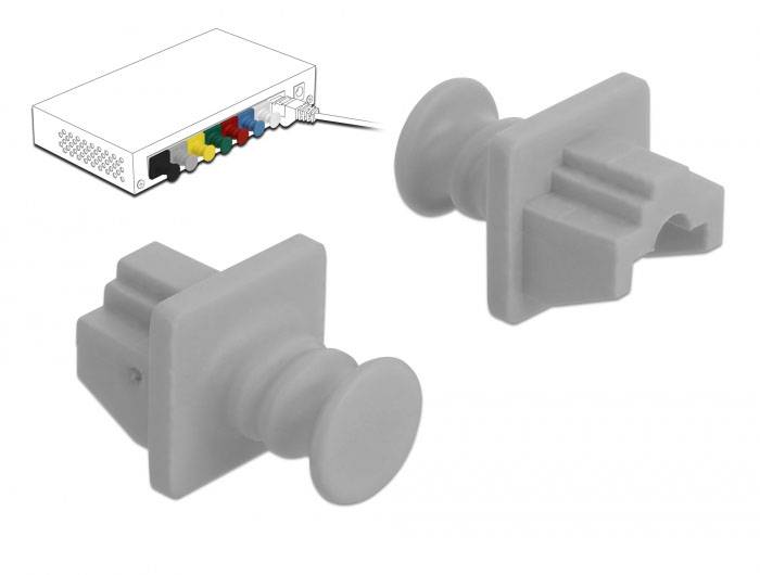 Delock 86508 Protection contre la poussière pour prise RJ45 10 pièces gris 86508 gris 1 pc(s)-2