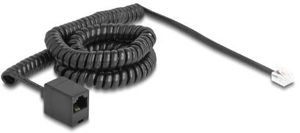 Delock téléphone (analogique) Câble de raccordement 5 m noir-2