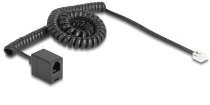 Delock téléphone (analogique) Câble de raccordement 3 m noir-2