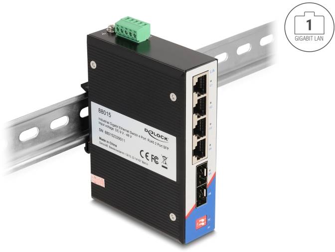 Delock 88015 88015 Switch réseau 4 ports 1 GBit/s-4
