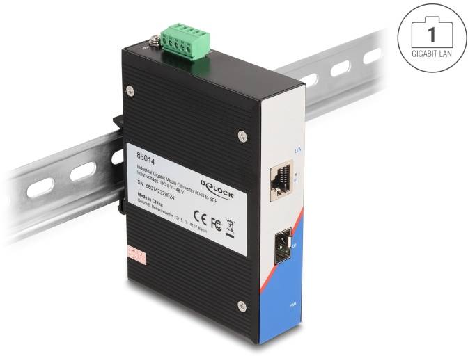 Delock 88014 Convertisseur de médias 10 / 100 / 1000 MBit/s-4