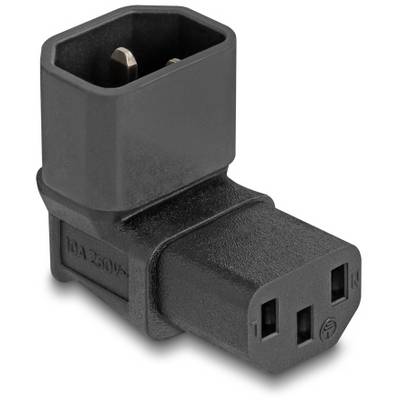 Delock 80472 Adaptateur secteur Secteur mâle C14 - Secteur femelle C13 noir 0 mm 1 pc(s) Bag-0