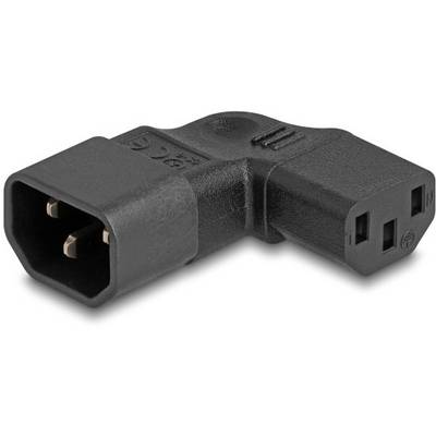 Delock 80474 Adaptateur secteur Secteur mâle C14 - Secteur femelle C13 noir 0 mm 1 pc(s) Bag-0