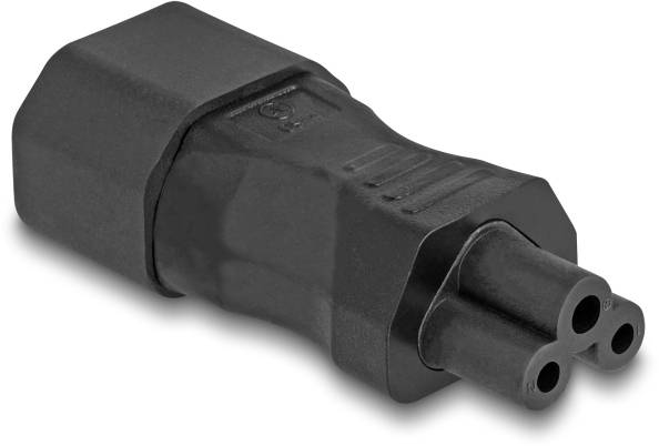 Delock 80468 Adaptateur secteur Fiche femelle (forme de trèfle) C5 - C14 mâle noir 1 pc(s) Bag-2