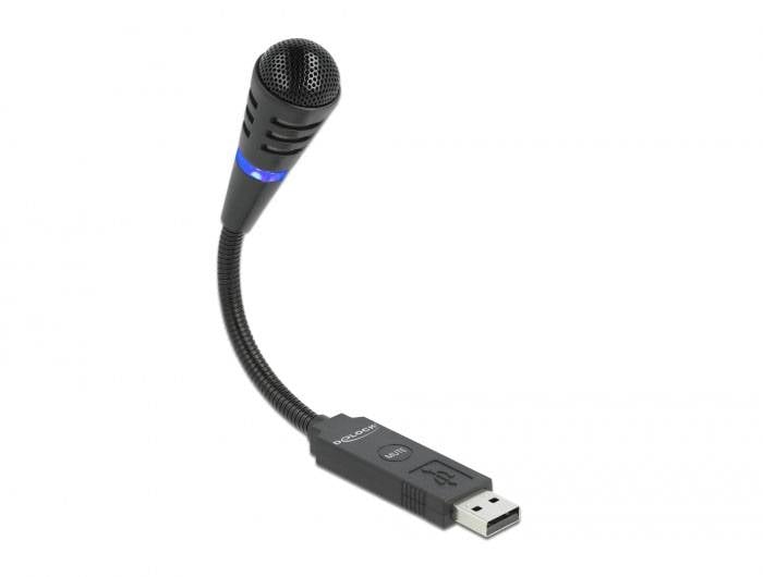 Micro-cravate Micro de chant Delock 66499 Type de transmission (détails):USB-0