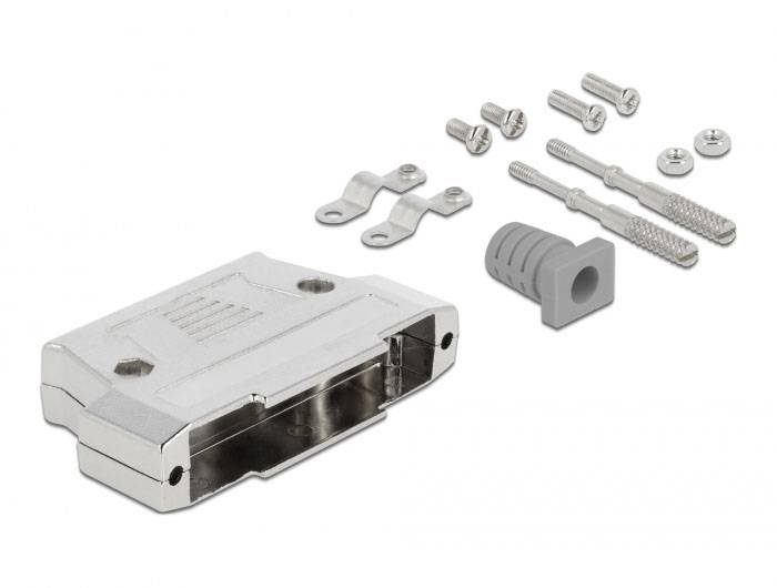 Delock 66628 66628 Capot SUB-D Nombre de pôles: 37 métal argent 1 pc(s) Bag-1
