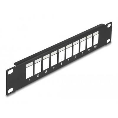 Delock 66676 Panneau de brassage 254 mm (10") 1 UH noir non équipé-0