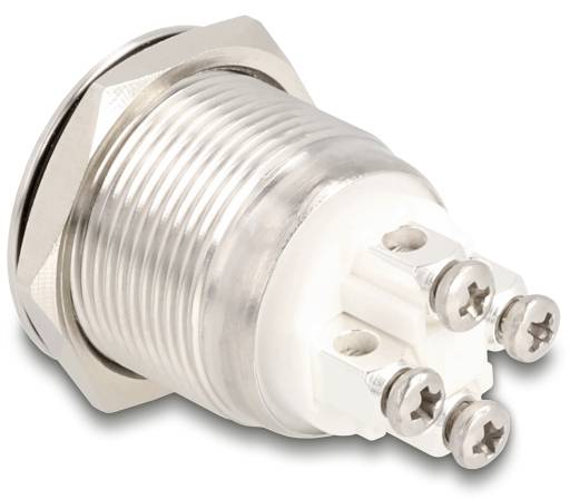 Delock 20978 20978 Bouton-poussoir 3 A 1 x On/(Off) à rappel blanc (l x P) 30 mm x 25 mm IP65 1 pc(s) Box-2