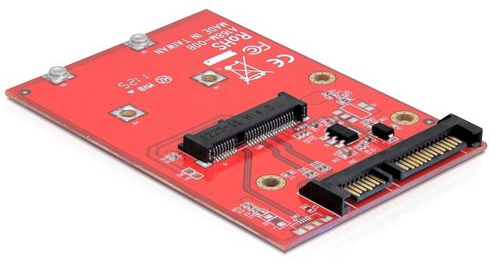 Delock série Adaptateur [1x SATA - 1x mSATA] rouge-2