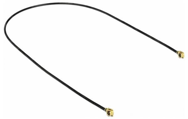 Câble de raccordement Delock antenne WiFi [1x IPEX mâle - 1x IPEX mâle] 30 cm noir
