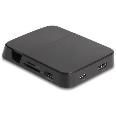 Delock 88018 USB-C®, USB 2.0, HDMI™ Station d'accueil pour téléphone portable noir adapté pour modèle de téléphone porta-2