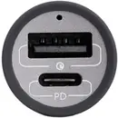 Akyga AK-CH-26 Chargeur USB 100 W 1x USB-C®, 1x USB-A QC 3.0, Power Delivery 3.0 gris pour voiture, pour camion GaN, cha