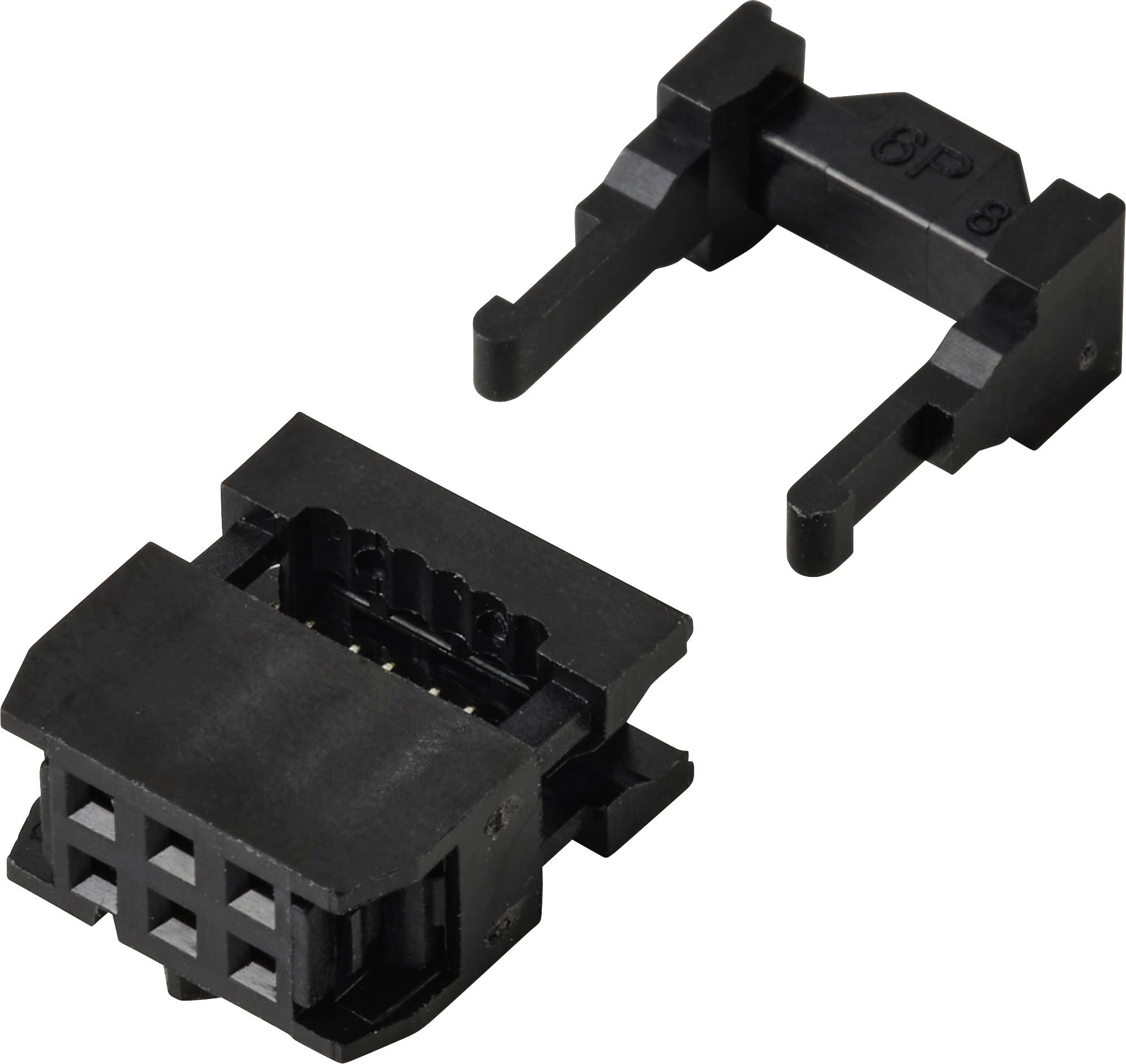 TRU COMPONENTS TC-13537784 Connecteur fil à carte avec décharge de traction Pas: 2.54 mm Nbr total de pôles: 6 Nbr de ra-0