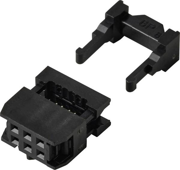 TRU COMPONENTS TC-13537784 Connecteur fil à carte avec décharge de traction Pas: 2.54 mm Nbr total de pôles: 6 Nbr de rangées: 2 1 pc(s)
