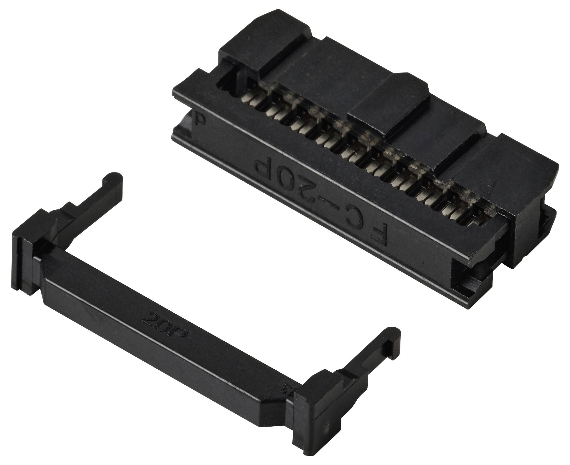 TRU COMPONENTS TC-13537792 Connecteur fil à carte avec décharge de traction Pas: 2.54 mm Nbr total de pôles: 20 Nbr de r-1