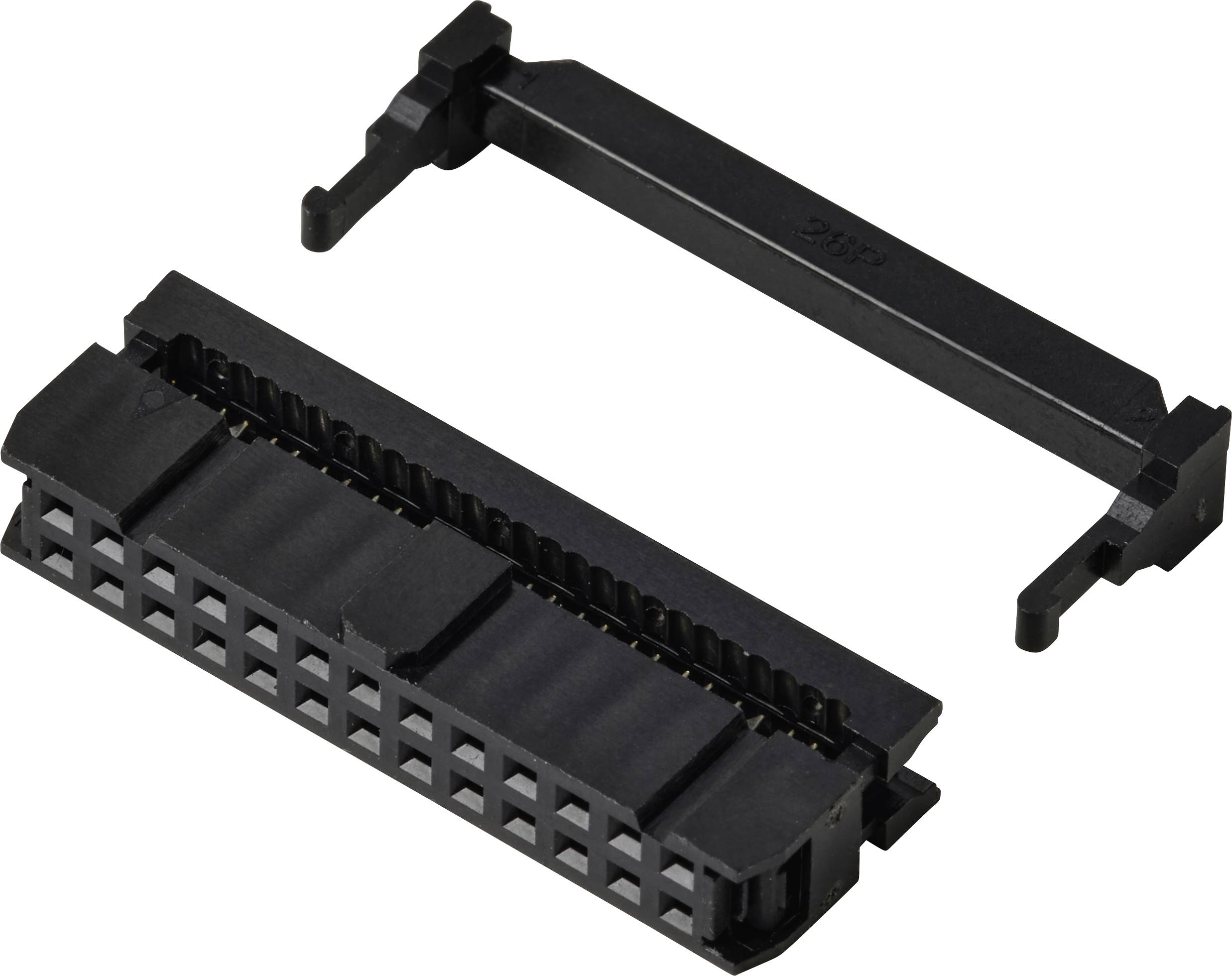 TRU COMPONENTS TC-13537816 Connecteur fil à carte avec décharge de traction Pas: 2.54 mm Nbr total de pôles: 26 Nbr de r-0