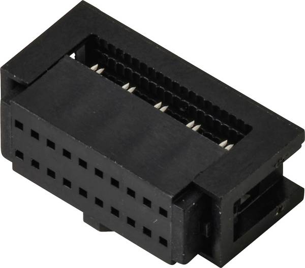 TRU COMPONENTS TC-13537820 Connecteur fil à carte avec décharge de traction Pas: 1.27 mm Nbr total de pôles: 20 Nbr de rangées: 2 1 pc(s)