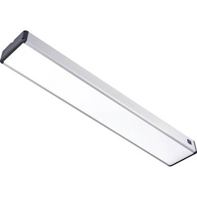 Un panneau lumineux de plafond LED rectangulaire moderne au design épuré, principalement dans les tons blanc et gris.
