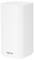 Routeur Wi-Fi blanc cylindrique à surface lisse, avec logo de marque visible en bas.