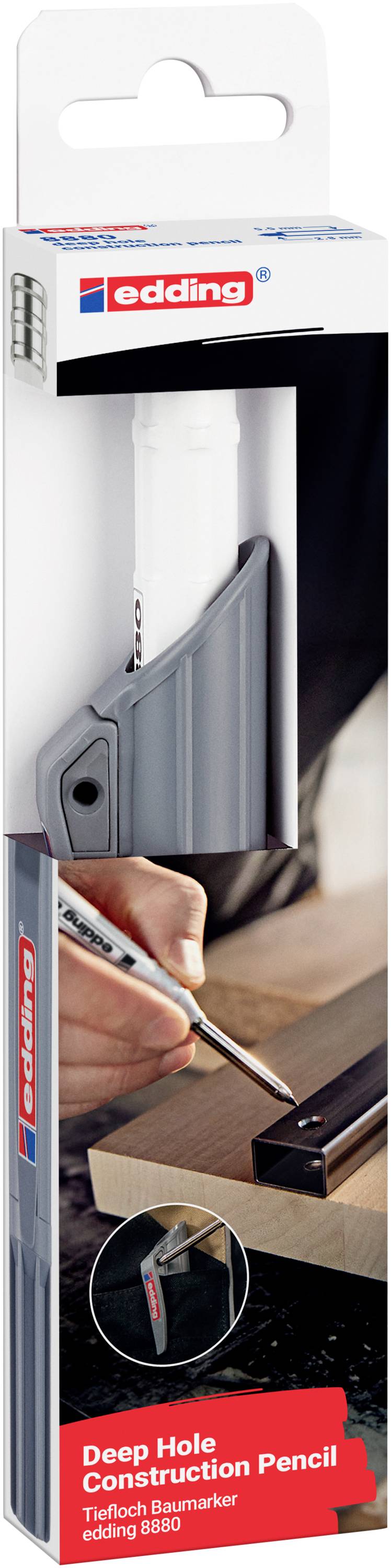 Edding Baumarker Garphit 4-8880-1-1112 Marqueur de trou profond gris, blanc 1 pc(s)